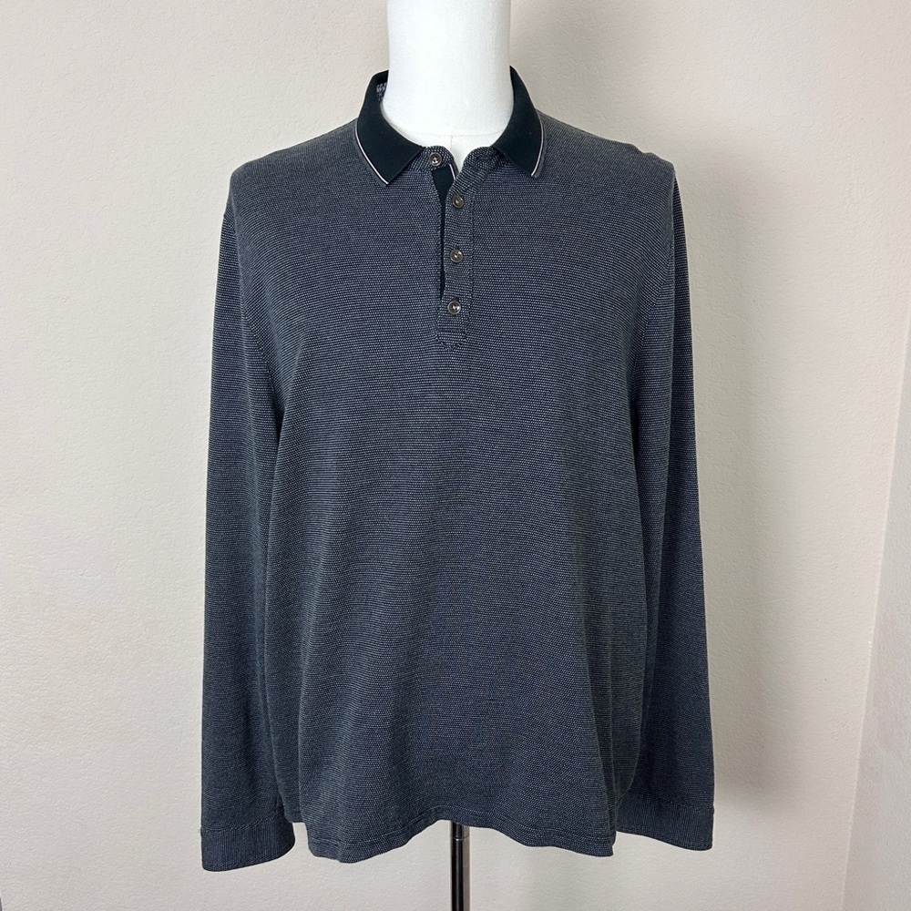 Ted Baker London Men’s Long Sleeve 3 Button down polo | Size 7